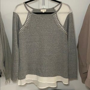 Maison Jules Embellished Blouse